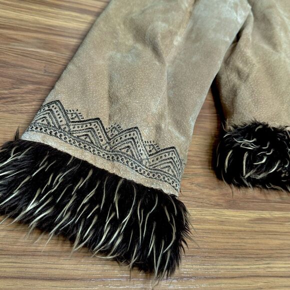 Vintage Weatherproof Women's Suede Leather Faux Fur Lined Jacket Penny Lane XL - Picture 11 of 12